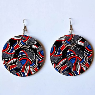 Afro love earrings