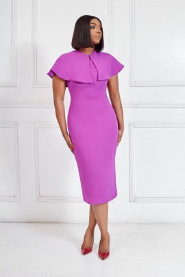 Cape dress purple