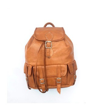 Handmade real natural leather satchel