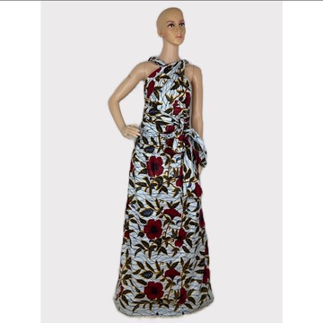 African Print Ankara Multicolor Cotton Infinity Dress