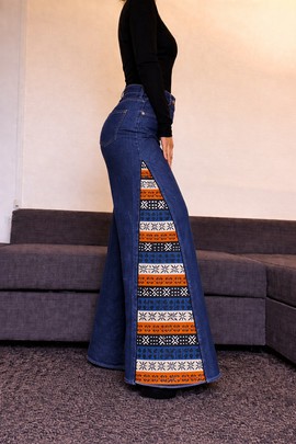 Jeans motif wax