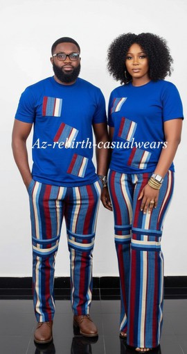 Robes assorties en aso oke pour couple