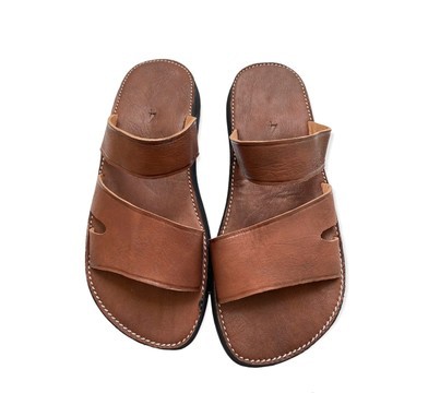 Sandale en vrai cuir Marron mode homme de très haute qualité