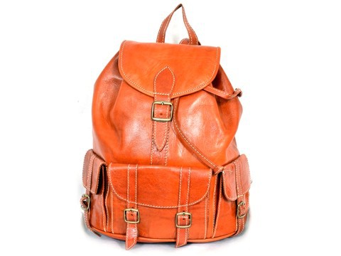 Handmade real natural leather satchel
