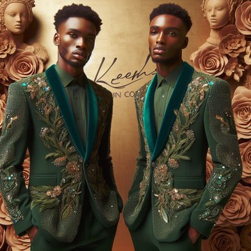 Bespoke men’s wedding suit, suit for men, prom suit jacket and trousers