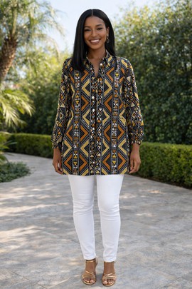 The Baobab Mudcloth Spirit Shirt Dress – Rooted in strength