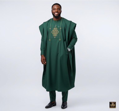Green Agbada set