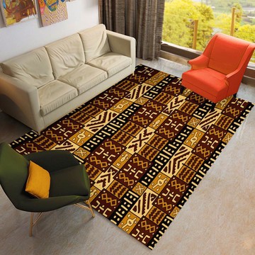 African Indoor Rugs for Living Room Bogolan Mudcloth (LARGER SIZES AVAILABLE)