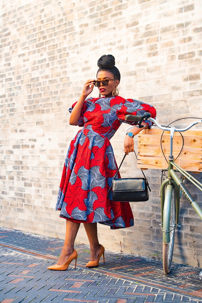 slim fit dress slacks African Print Flare Dress Binty – Karentino-Boutique
