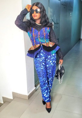 Adina Elegant African Woman Two-Piece Set for Weddings/Special occasions/Plus Size