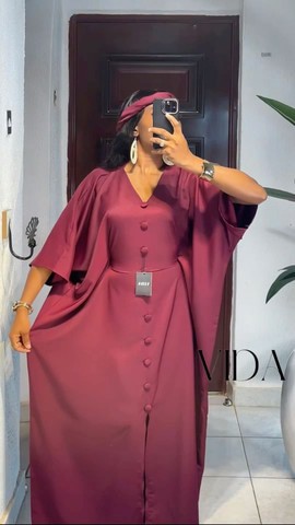 Robe longue kaftan, robe africaine, boubou en damas, style tante chic, robe de soirée, robe boubou