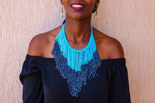 Collier de perles africaines, bijoux femme, collier Tribal, cadeau pour elle, cadeau mamans