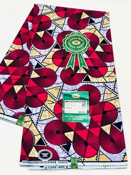 Original Premium Cotton Satin Wax Vlisco Hollandais fabric/ Dutch Wax/ Hollandais Wax