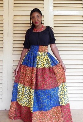 Wax wax top and maxi skirt set