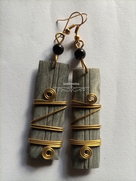 African brass earrings, brass jewelry