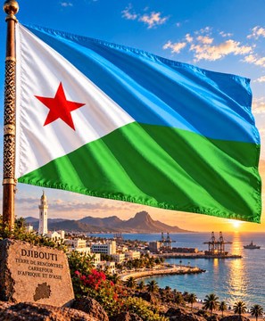 Drapeau Djibouti
