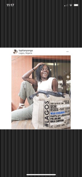 Leather Strap&amp;Base Tote Bag #LAGOS