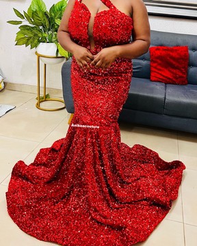 Red prom dress, African clothing for women