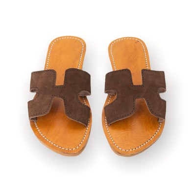 Sandale en cuir véritable haute qualité fait main mode femme