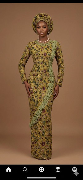 Robe portefeuille simulée en dentelle florale vert olive