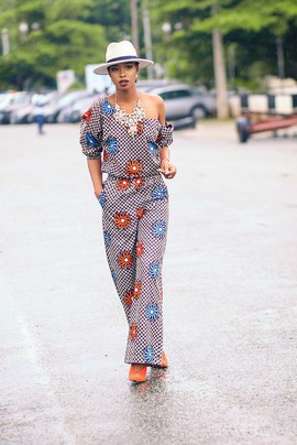 Adensecret Leah ankara jumpsuit - white
