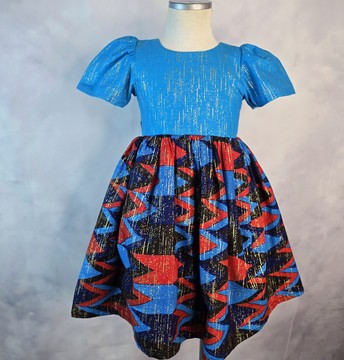 Robe Naila en tissu africain 3-6|9-12 mois