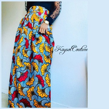 MAXI FLARED LONG SALLY SKIRT