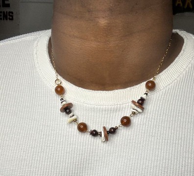 BRIGHT24-02 : Collier boisé