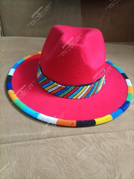 Fedora hats, beaded african hats, women hats
