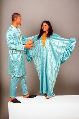 African bazin outfit