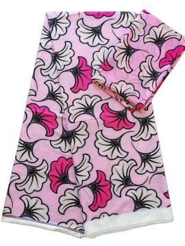 6 yards african wax fabric fluid silk fabric Pattern: wedding flower