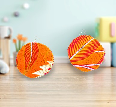 Wax disc earrings