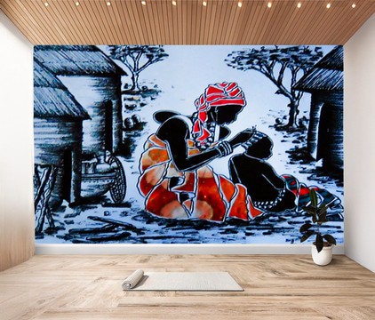 African Inspired Wall Art Sticker Mothers Love