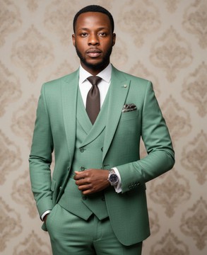 Custom-Made Green 3-Piece Suit