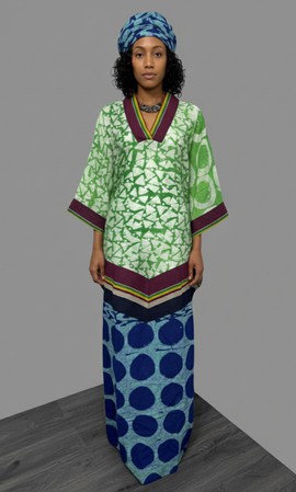 Elegant Nigerian Bubu Kaftan – African Free-Flowing Women’s Ankara Maxi Dress