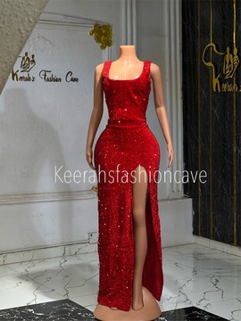 Long embellished sequin prom dress, formal graduation dress, evening gowns
