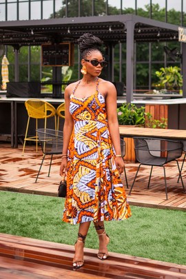 Ayo - African Print Halter Dress