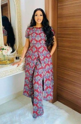 Marée Ankara imprime robe deux pièces, blazer Ankara