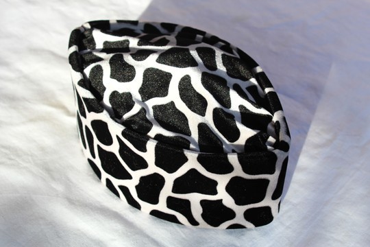Leopard/Cheetah Print Velvet Cap, Hausa Cap, Igbo Cap, Black &amp; white Cap, African Mens Hat