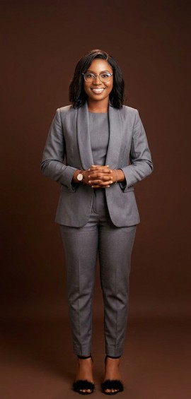 Charcoal Gray Single-Breasted Blazer and Cropped Trouser Suit Set