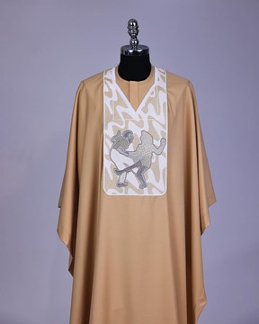 A tortilla town, dance with me metallic wire embroidery details Agbada