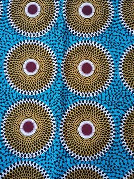COUPON FABRIC WAX AFRICAN MOTIF: DISC