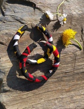 Samakaka wax hoop earrings
