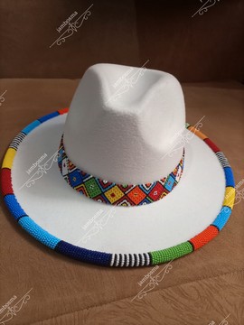 Fedora hats, beaded african hats, women hats