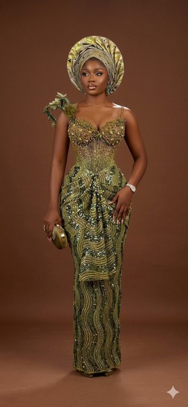 Robe corset avant-gardiste vert sauge et vert forêt