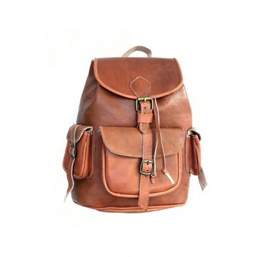 100% handmade high quality genuine leather backpack.