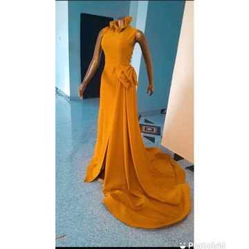 Spicy chic yellow dress prom dress African dress