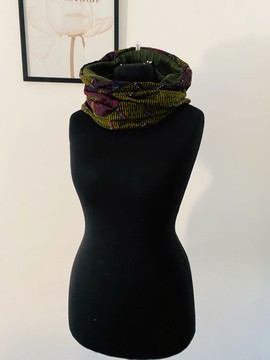 Wax snood - kente - mixed snood - man woman - wax neckband - neck cover