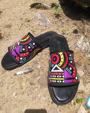 Pantoufles en cuir homme