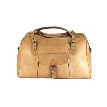 Travel bag in real leather 100% handmade